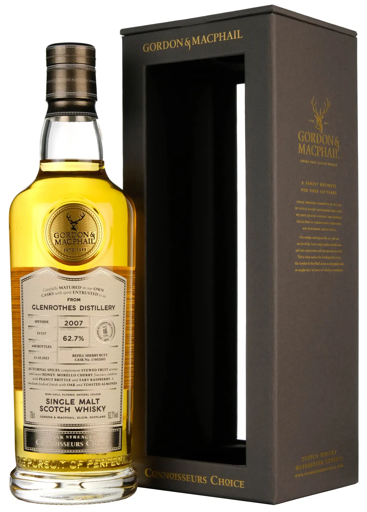 Glenrothes 2007-2023 | 16 Year Old Gordon & Macphail Connoisseurs Choice Single Cask 17602003 1