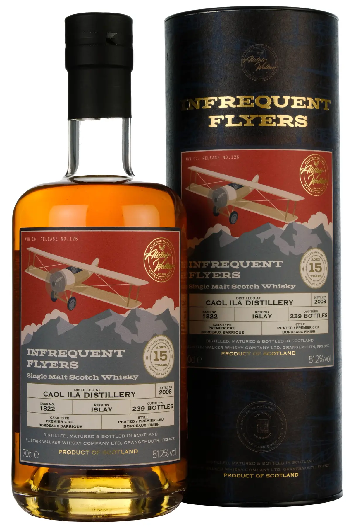 Caol Ila 2008-2023 | 15 Year Old Infrequent Flyers | Single Cask 1822 1