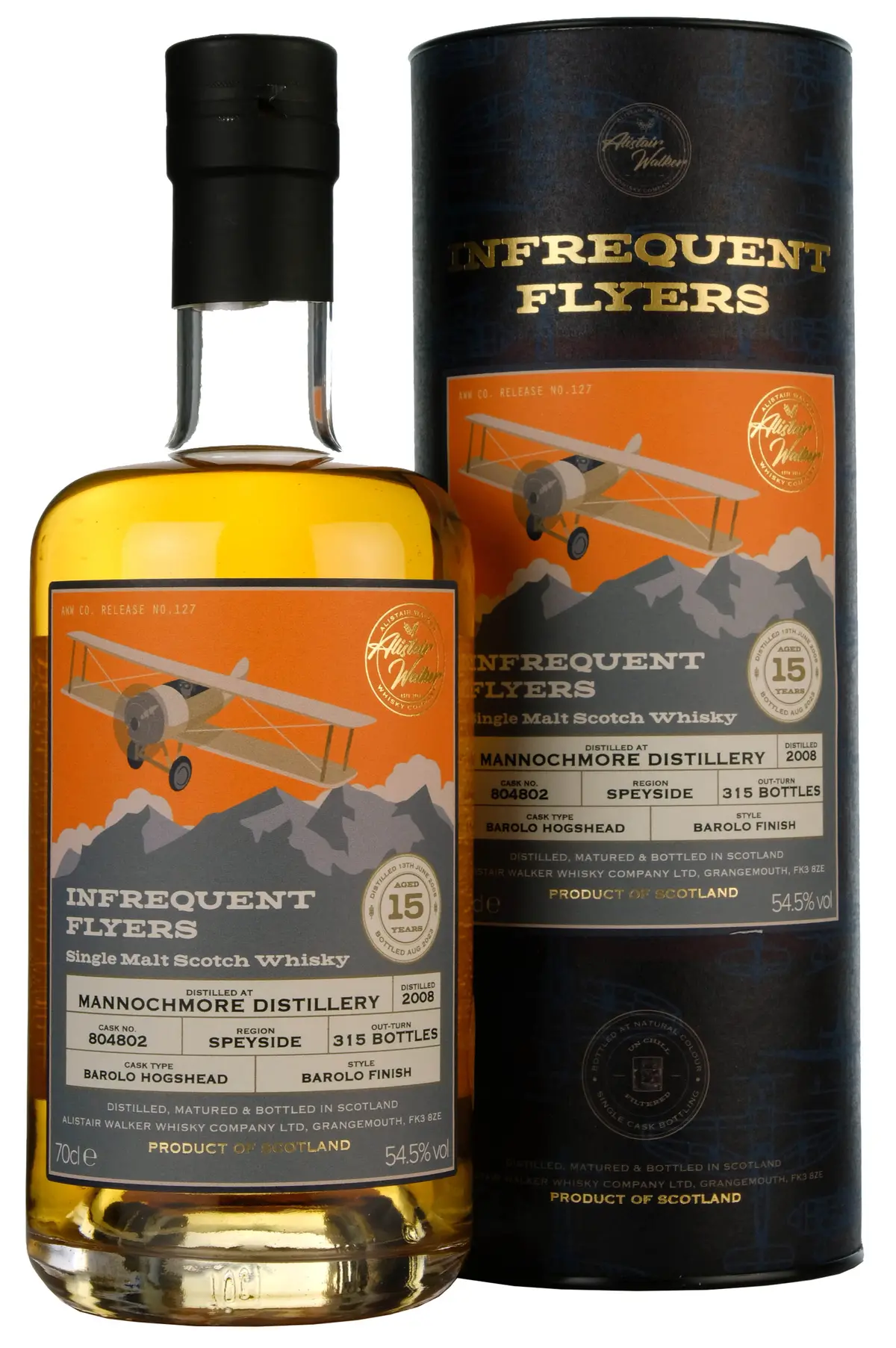 Mannochmore 2008-2023 | 15 Year Old Infrequent Flyers | Single Cask 804802 1