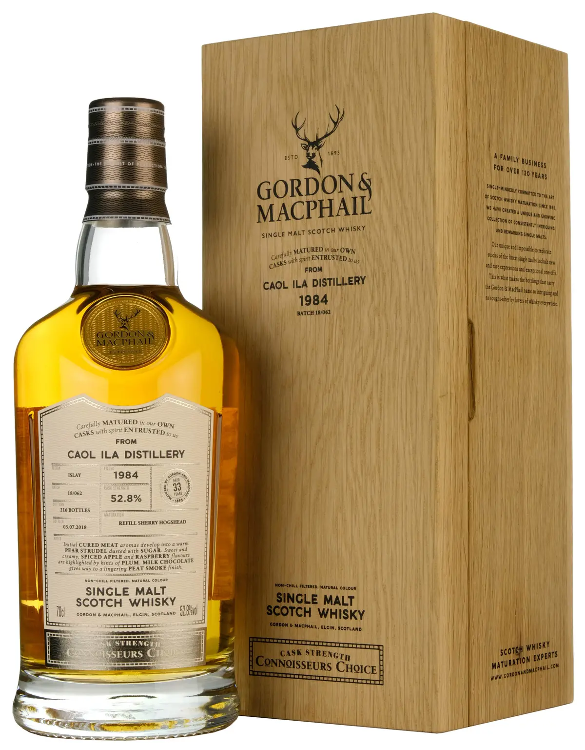Caol Ila 1984-2018 | 33 Year Old Gordon & Macphail Connoisseurs Choice Single Cask 6078 1