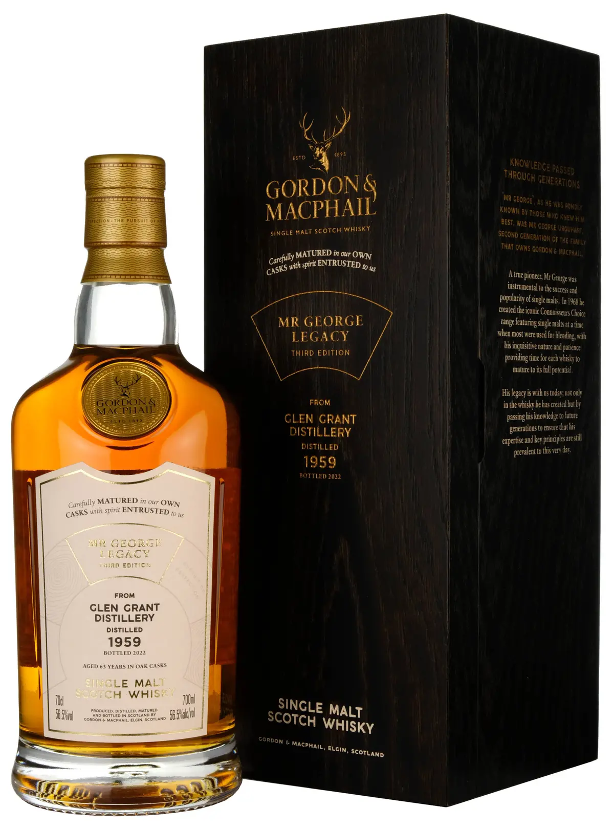 Glen Grant 1959-2022 | 63 Year Old Gordon & Macphail Mr George Legacy Single Cask 3665 3Rd Edition 1