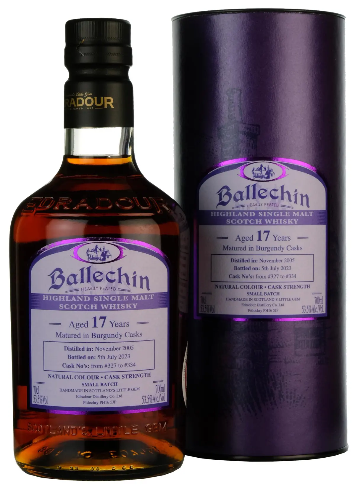 Edradour Ballechin 2005-2023 | 17 Year Old | Burgundy Casks 327 & 334 1