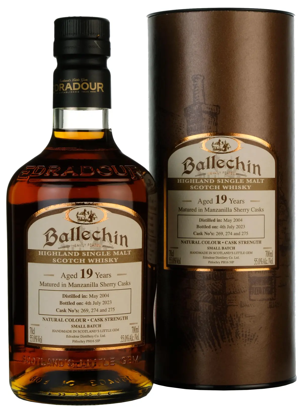 Edradour Ballechin 2004-2023 | 19 Year Old | Manzanilla Casks 269+274+275 1