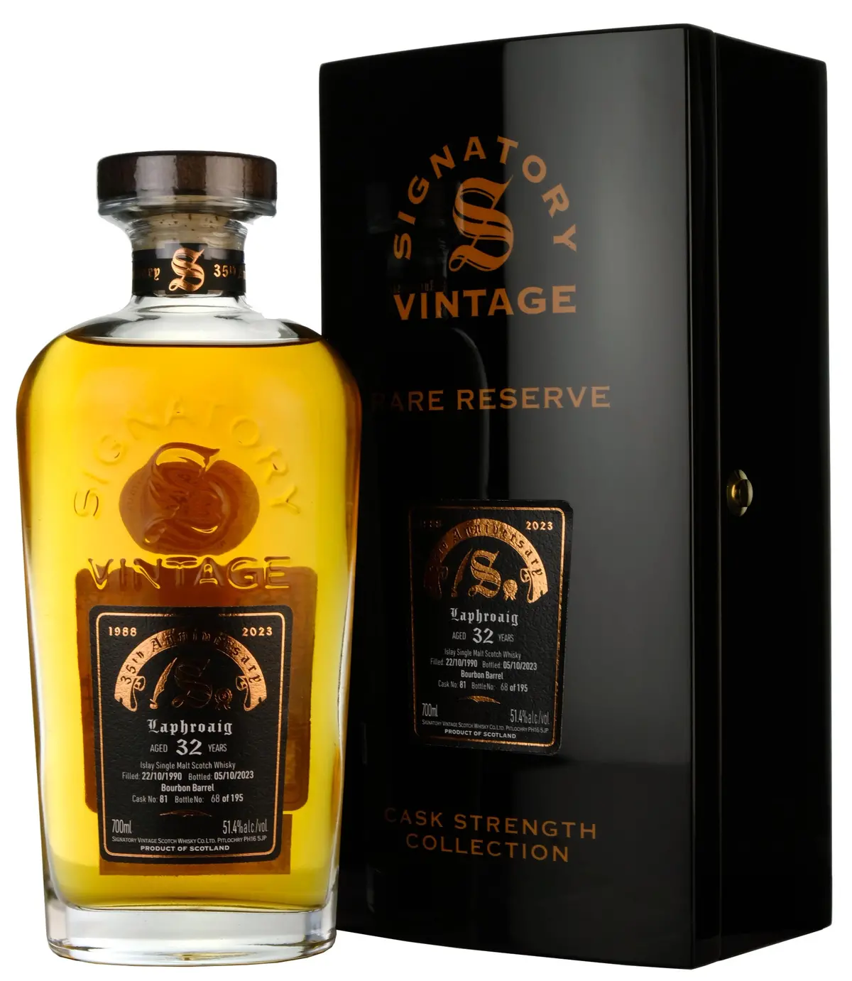 Laphroaig 1990-2023 | 32 Year Old Signatory Vintage 35Th Anniversary Single Cask 81 1