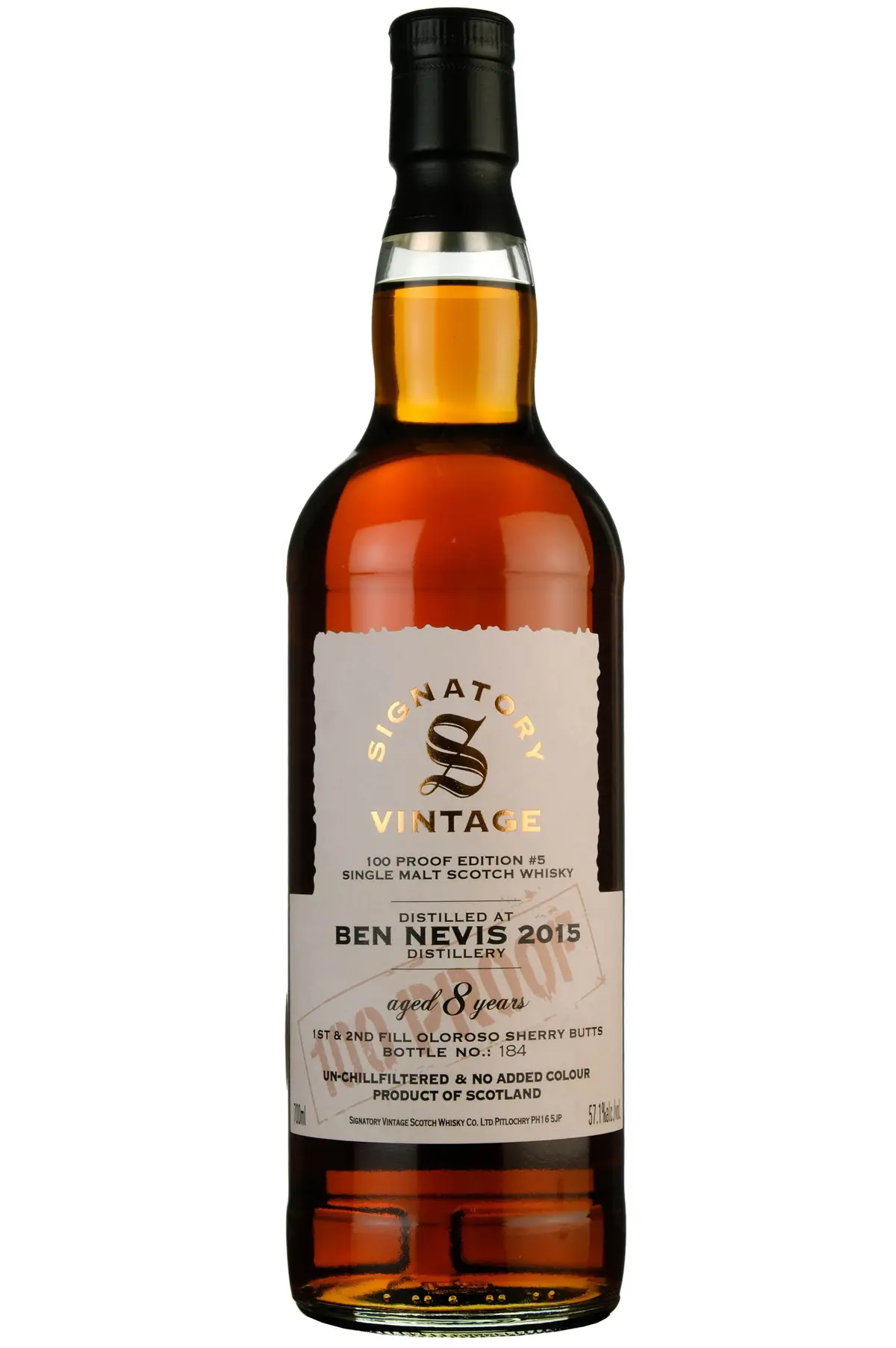 Ben Nevis 2015-2024 | 8 Year Old Signatory Vintage 100 Proof Edition 5 1