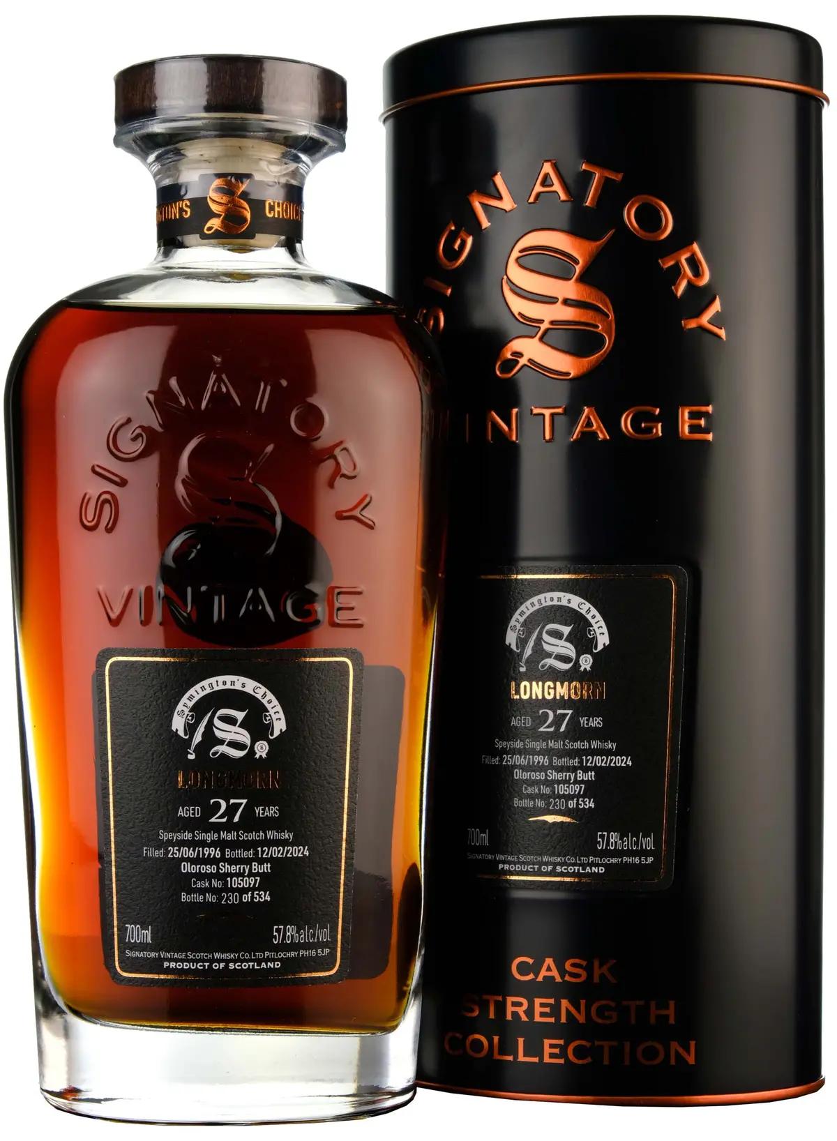 Longmorn 1996-2024 | 27 Year Old Signatory Vintage Symington's Choice Single Cask 105097 1