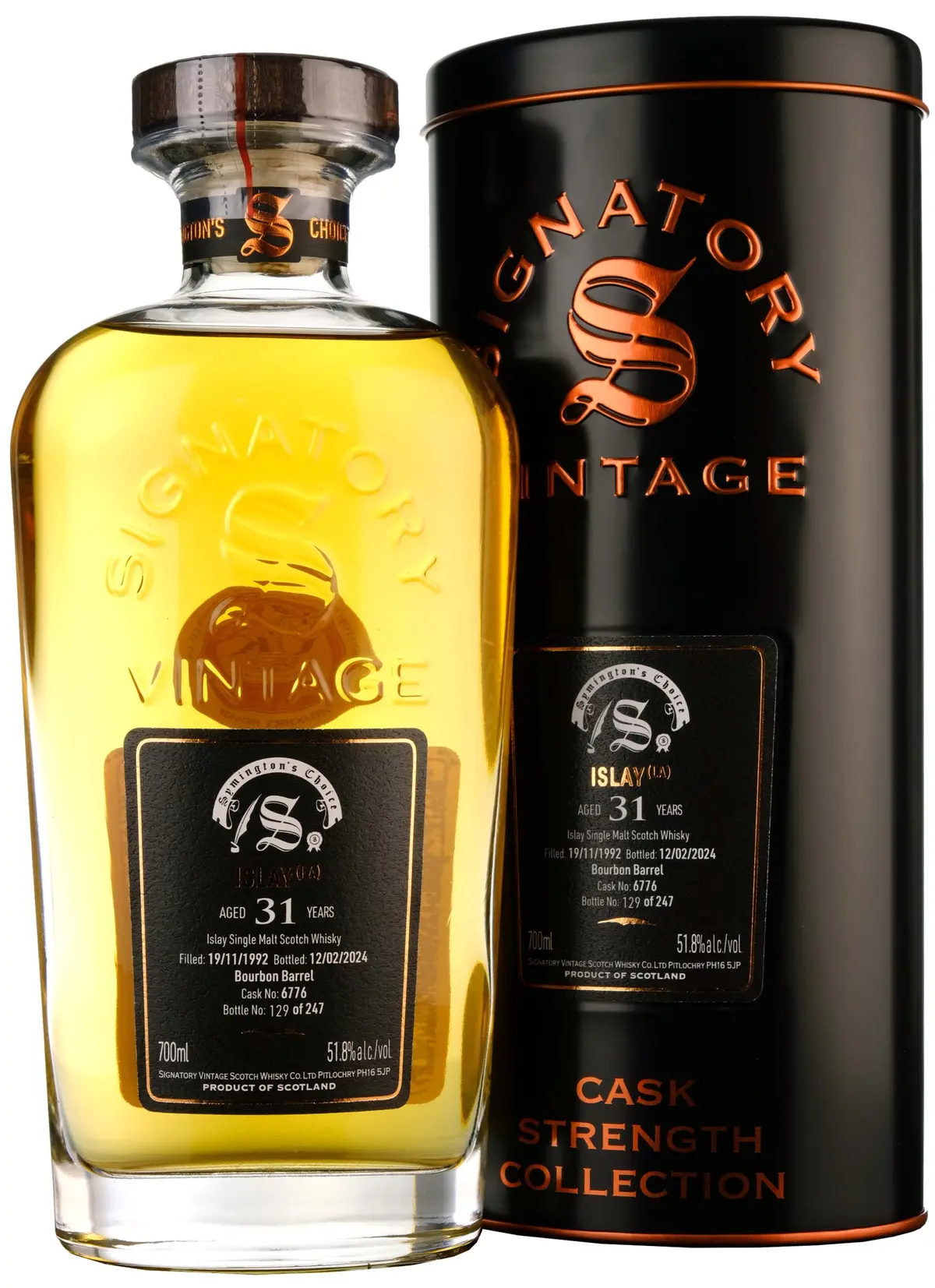 Islay (La) 1992-2024 | 31 Year Old Signatory Vintage Symington's Choice Single Cask 6776 1