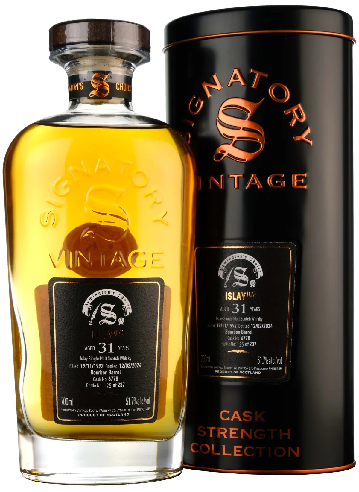 Islay (La) 1992-2024 | 31 Year Old Signatory Vintage Symington's Choice Single Cask 6778 1