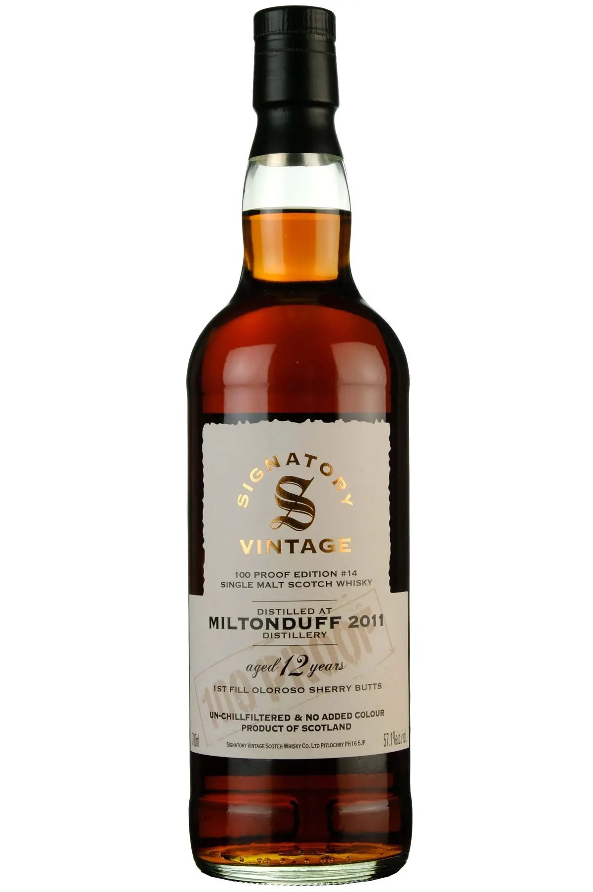 Miltonduff 2011-2024 | 12 Year Old Signatory Vintage 100 Proof Edition 14 1