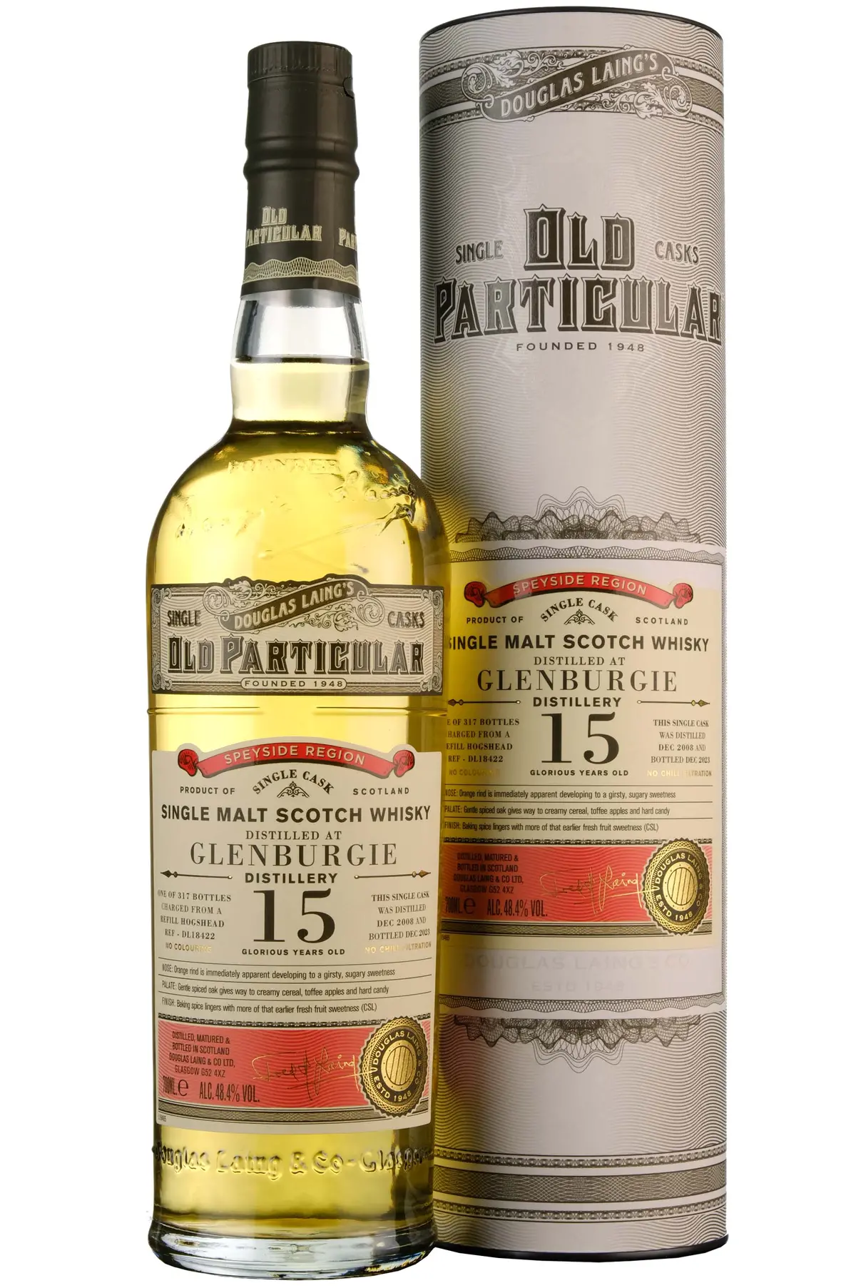 Glenburgie 2008-2023 | 15 Year Old Douglas Laing Old Particular Single Cask Dl18422 1