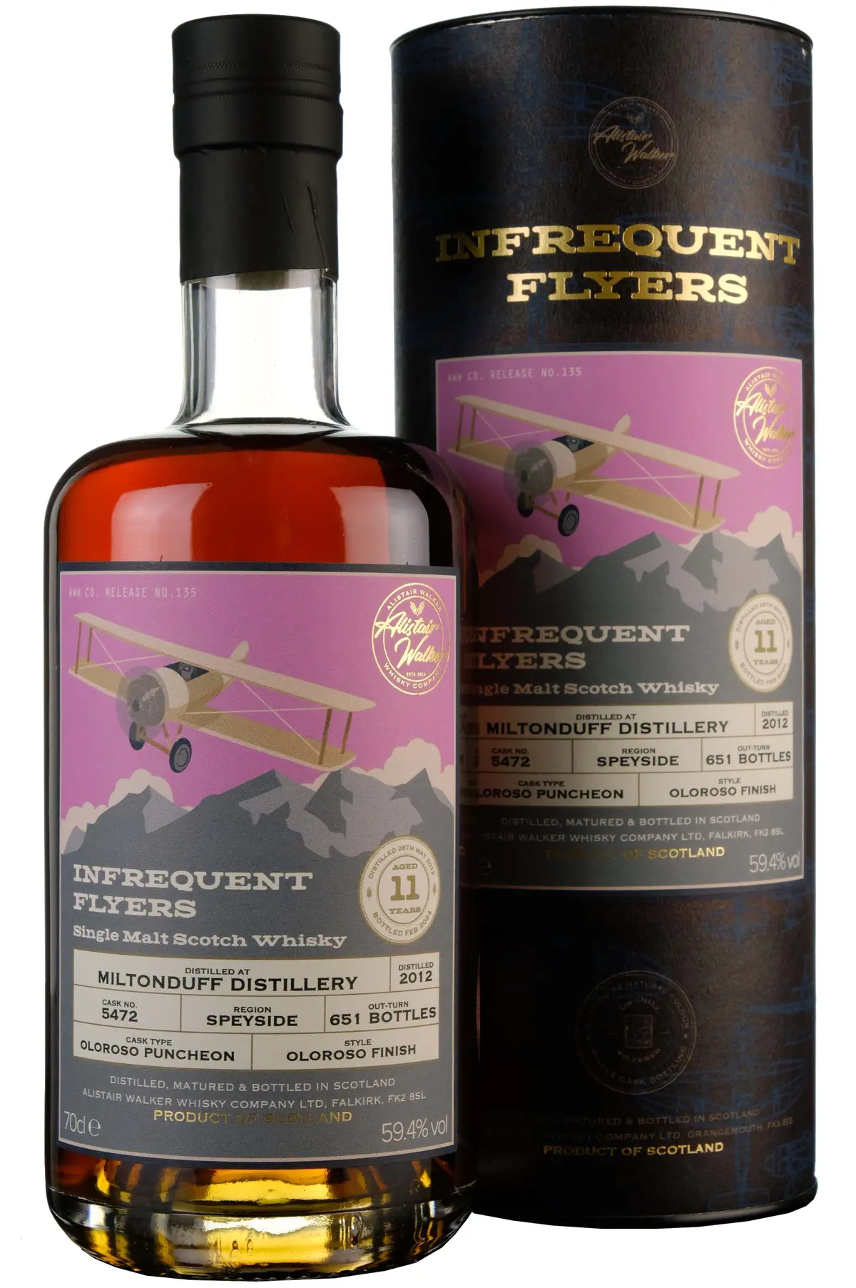 Miltonduff 2012-2024 | 11 Year Old Infrequent Flyers Single Cask 5472 1