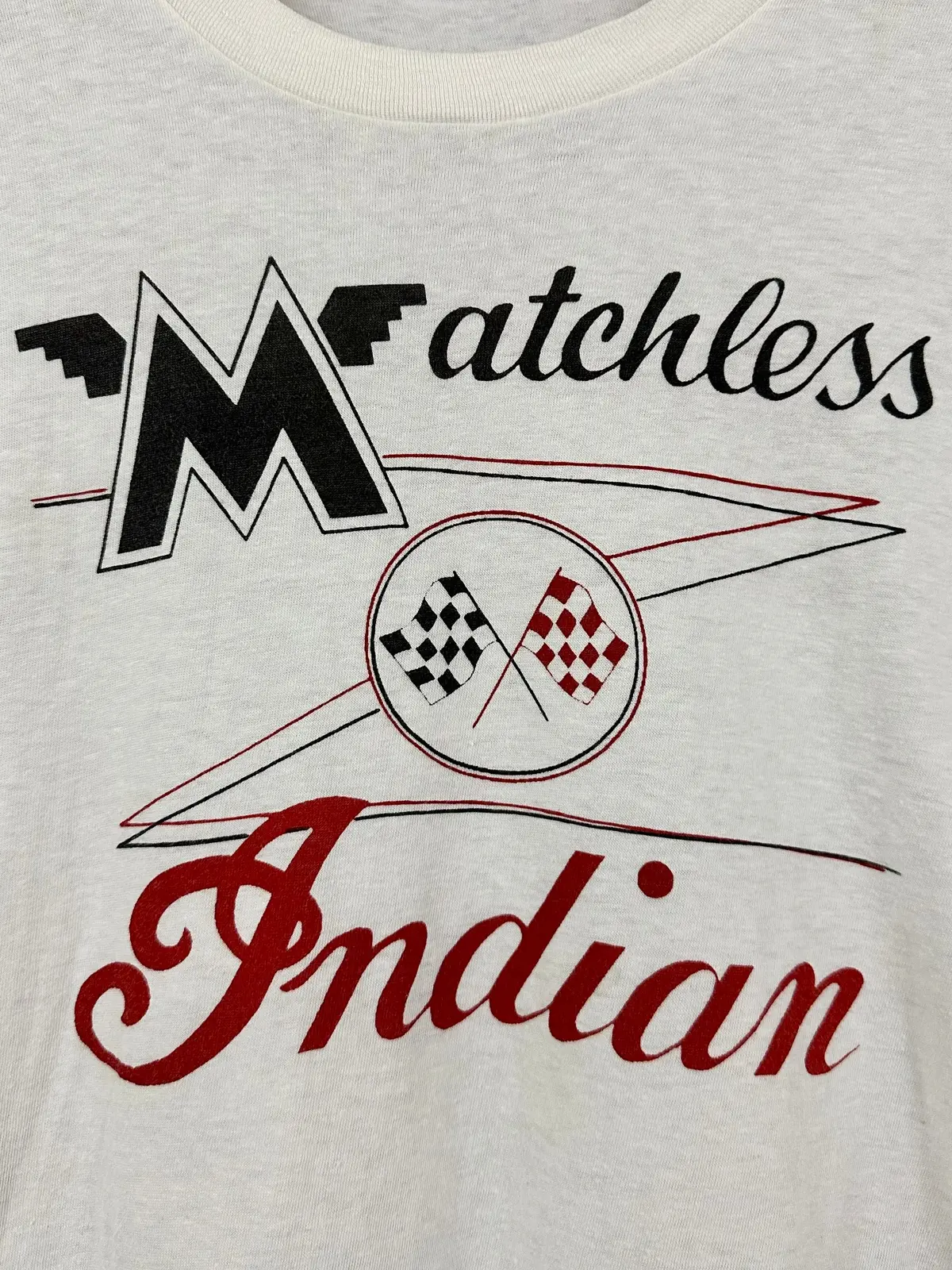 Vintage 60S 1960S Matchless X Indian Motorcycles Dealer T-Shirt Bob Fonda Amsterdam New York Ny White Mens Large L 20.5X28.5 1