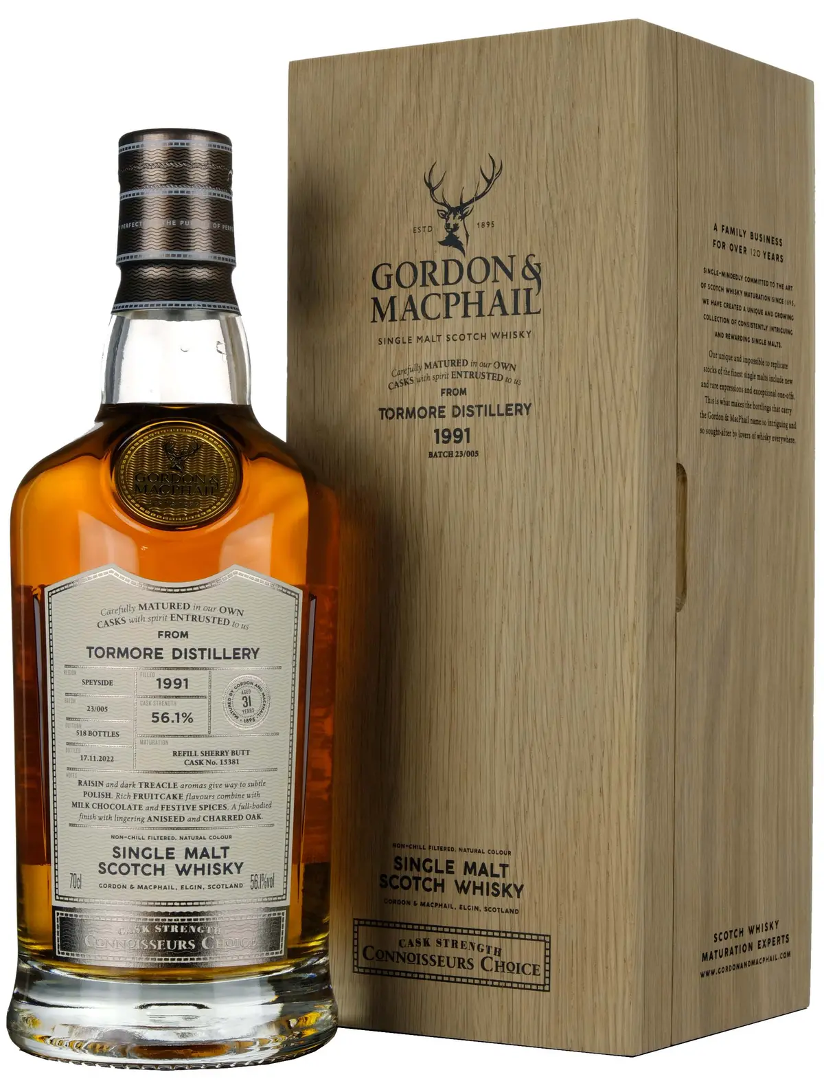 Tormore 1991-2022 | 31 Year Old Gordon & Macphail Connoisseurs Choice Single Cask 15381 1