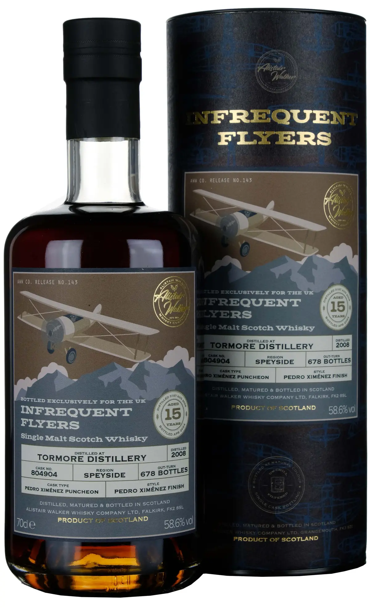 Tormore 2008-2024 | 15 Year Old Infrequent Flyers Single Cask 804904 Uk Exclusive 1