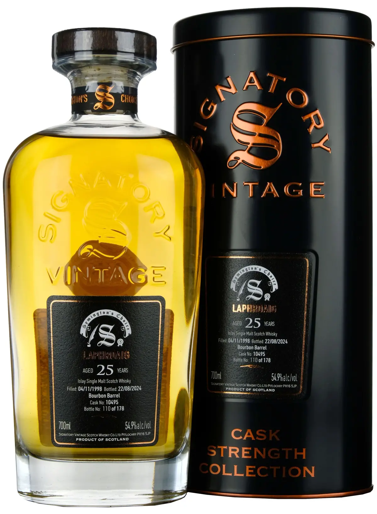 Laphroaig 1998-2024 | 25 Year Old Signatory Vintage Symington's Choice Single Cask 10495 1