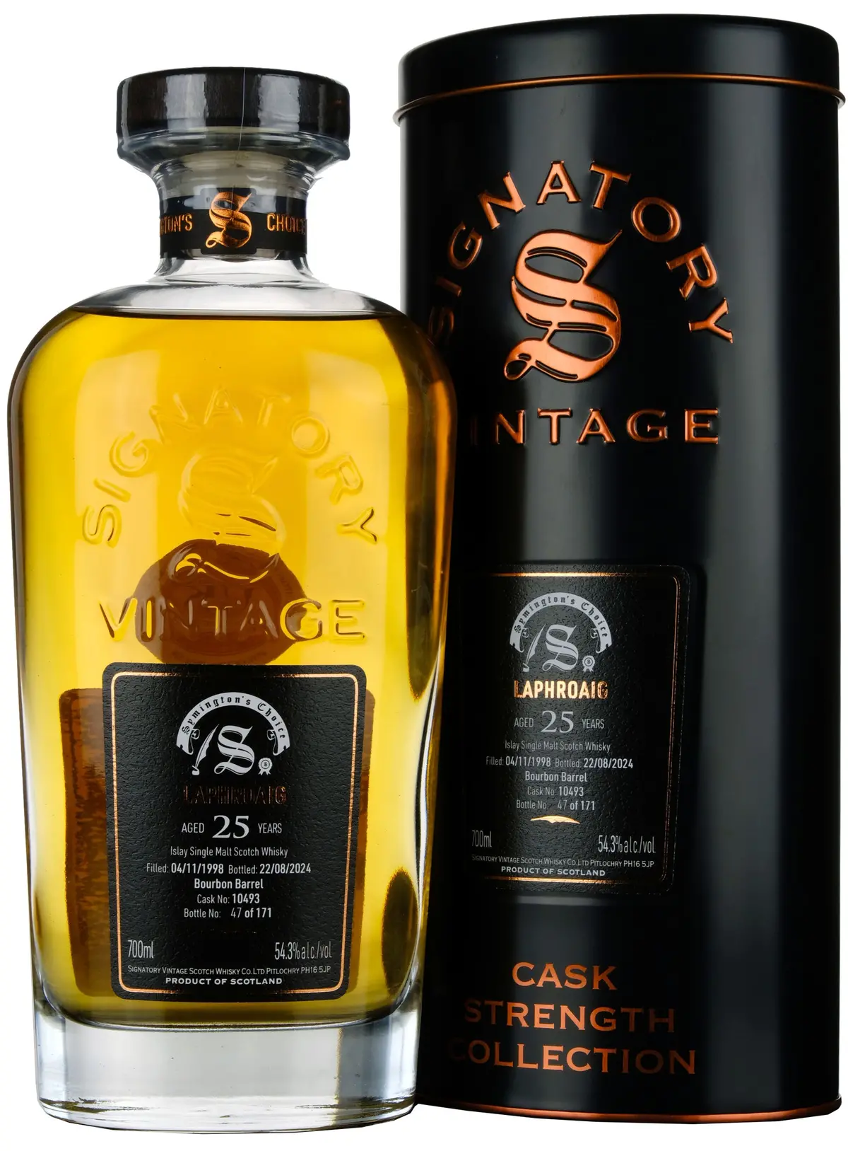 Laphroaig 1998-2024 | 25 Year Old Signatory Vintage Symington's Choice Single Cask 10493 1