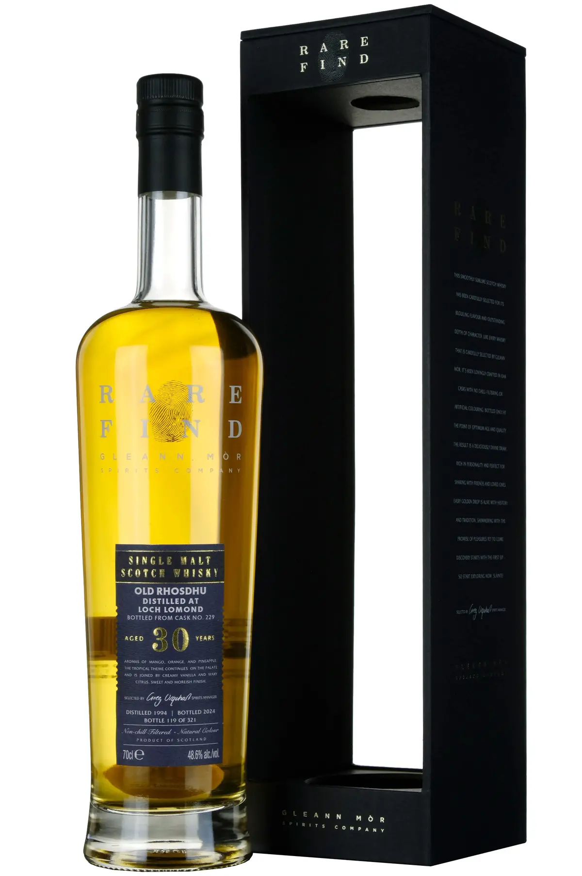 Old Rhosdhu (Loch Lomond) 1994-2024 | 30 Year Old Gleann Mor Rare Find Single Cask 229 1