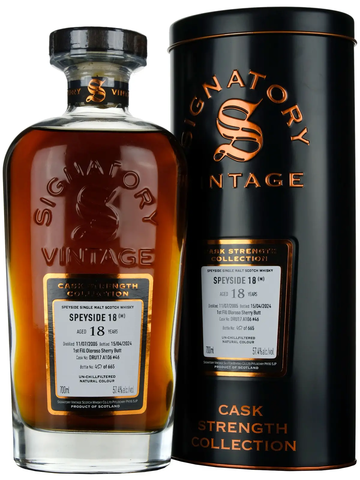 Speyside (M) 2005-2024 | 18 Year Old Signatory Vintage Cask Strength Collection Single Cask 46 1