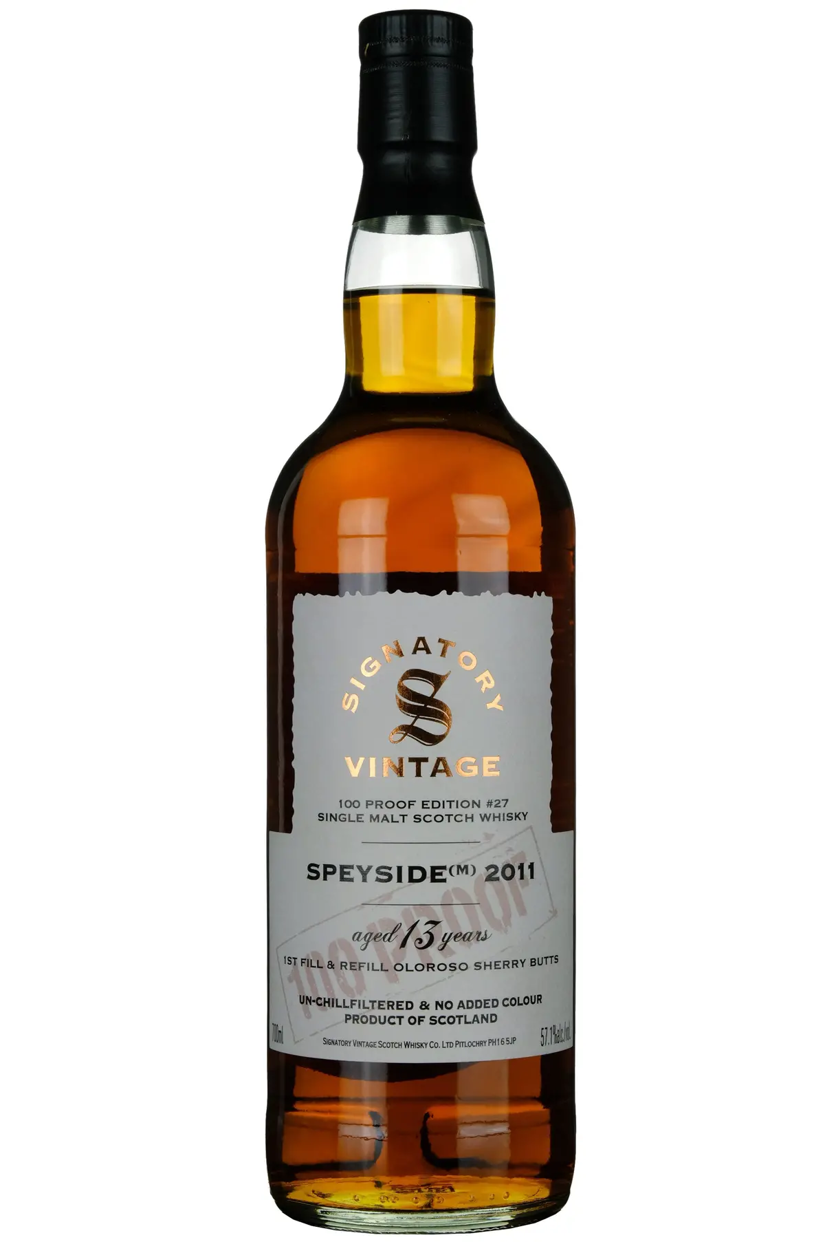 Speyside (M) 2011-2024 | 13 Year Old Signatory Vintage 100 Proof Edition 27 1