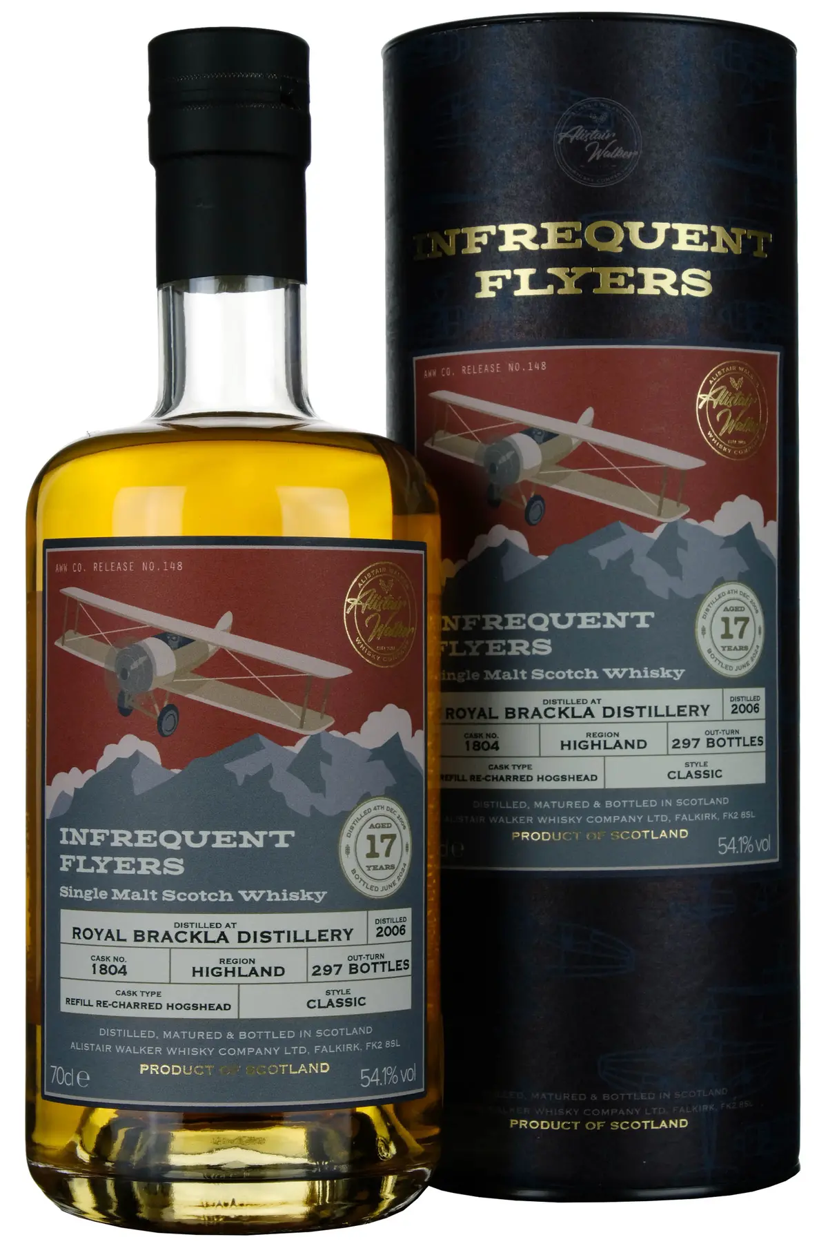 Royal Brackla 2006-2024 | 17 Year Old Infrequent Flyers Single Cask 1804 1
