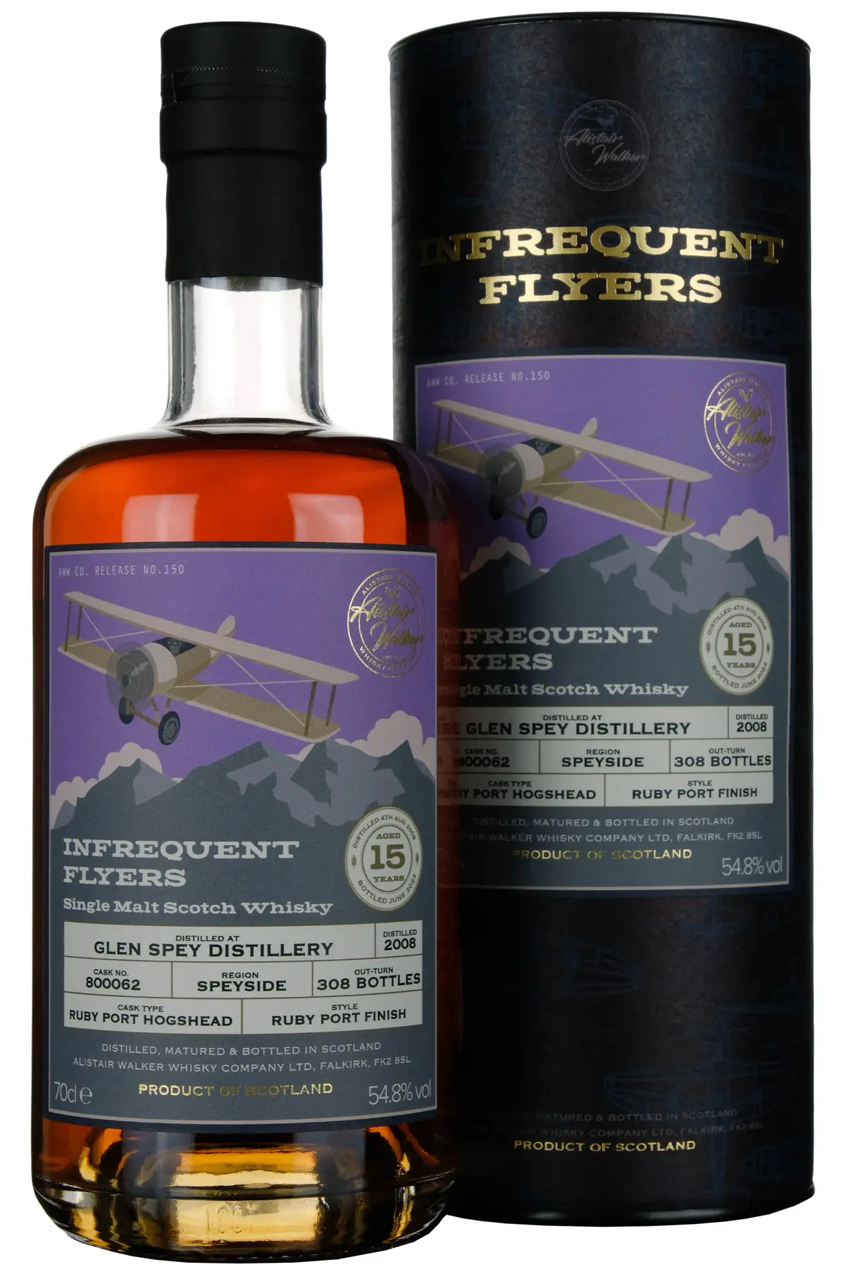 Glen Spey 2008-2024 | 15 Year Old Infrequent Flyers Single Cask 800062 1
