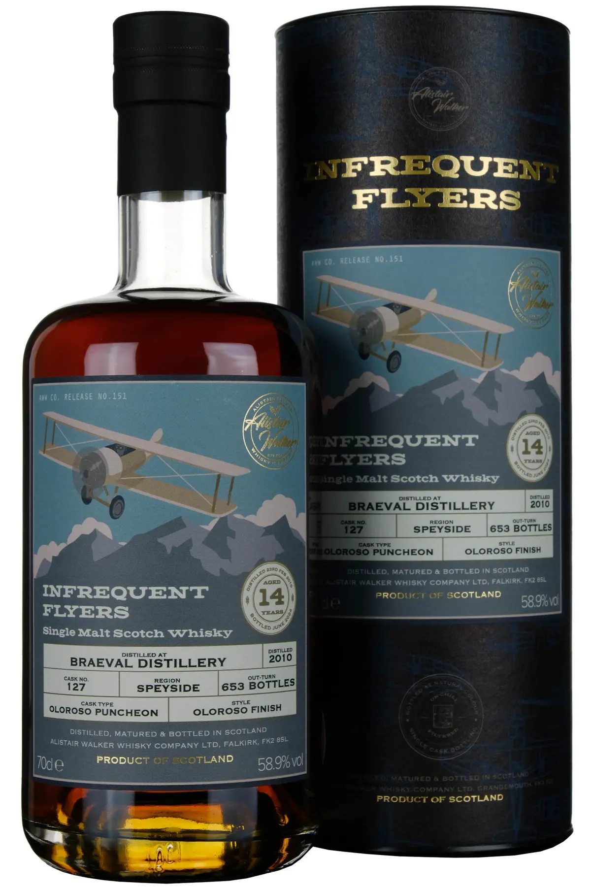 Braeval 2010-2024 | 14 Year Old Infrequent Flyers Single Cask 127 1