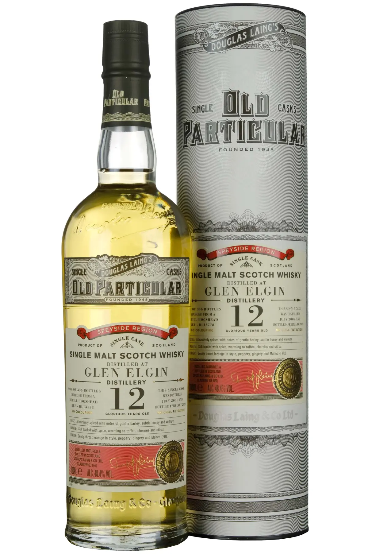 Glen Elgin 2007-2020 | 12 Year Old Douglas Laing Old Particular Single Cask Dl13778 1