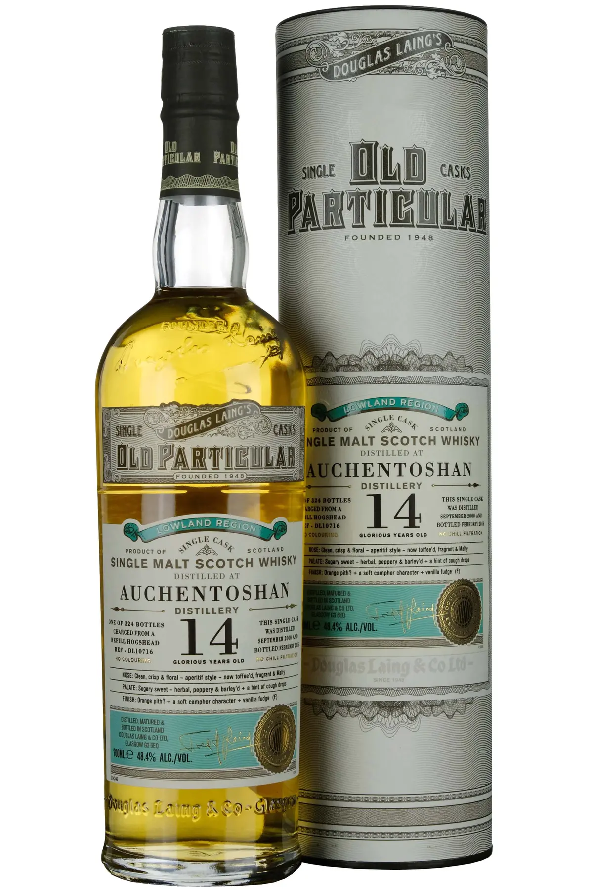 Auchentoshan 2000-2015 | 14 Year Old Douglas Laing Old Particular Single Cask Dl10716 1