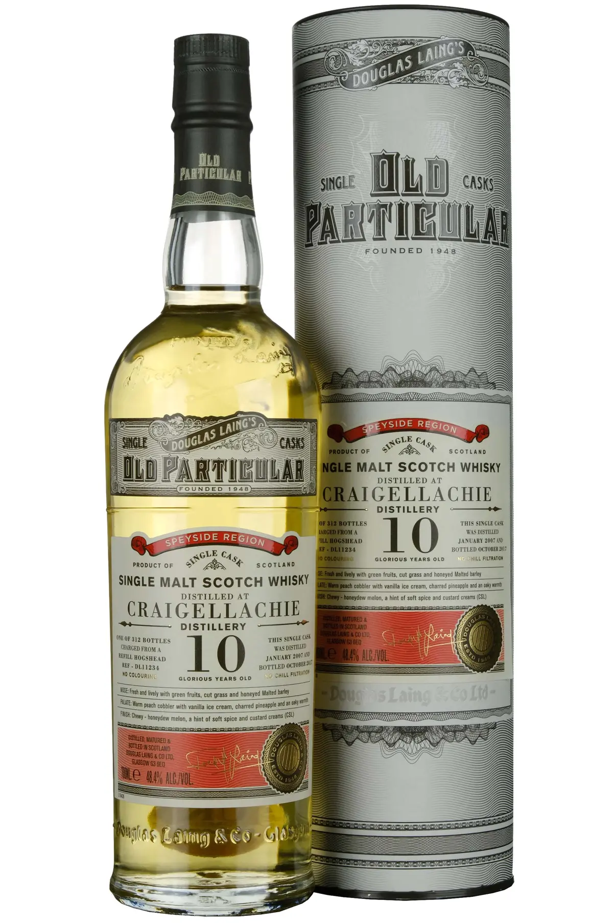 Craigellachie 2007-2017 | 10 Year Old Douglas Laing Old Particular Single Cask Dl11234 1