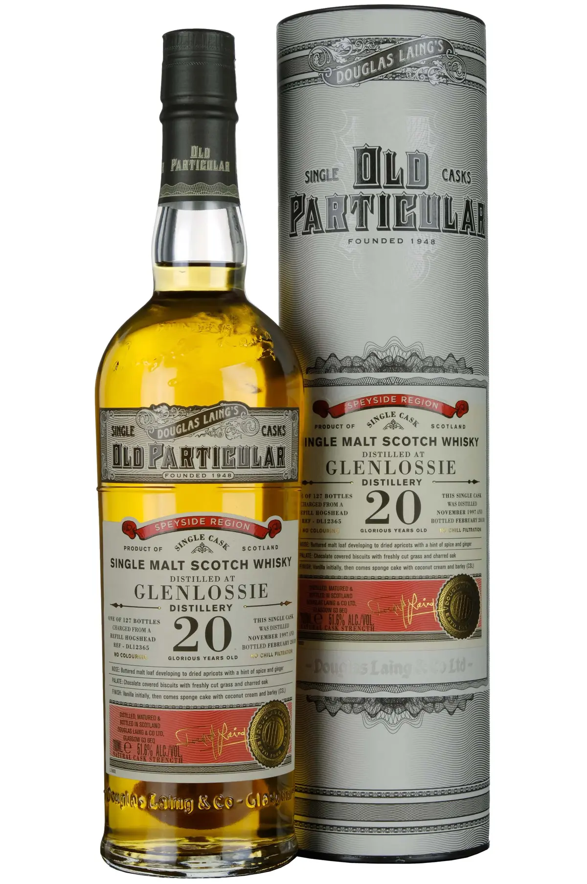 Glenlossie 1997-2018 | 20 Year Old Douglas Laing Old Particular Single Cask Dl12365 1