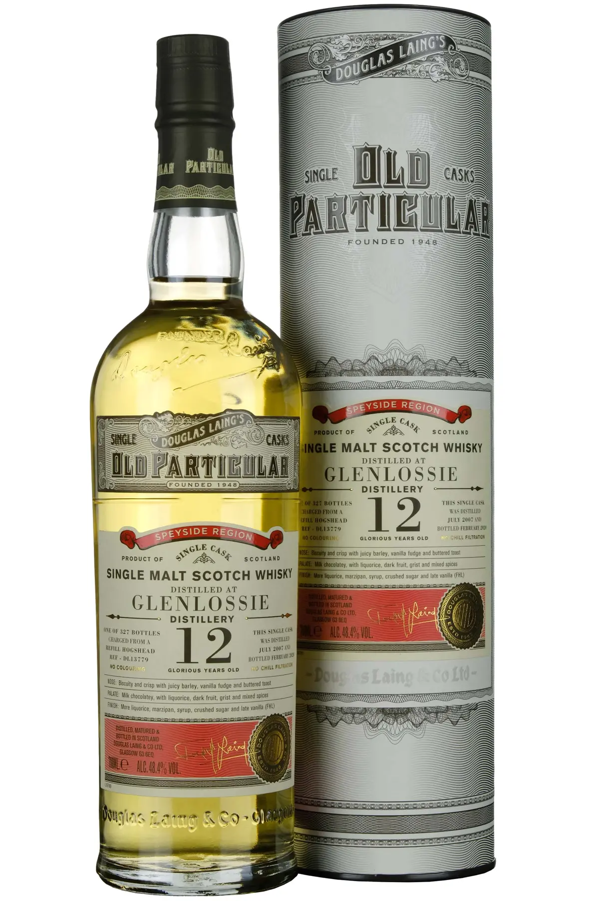 Glenlossie 2007-2020 | 12 Year Old Douglas Laing Old Particular Single Cask Dl13779 1
