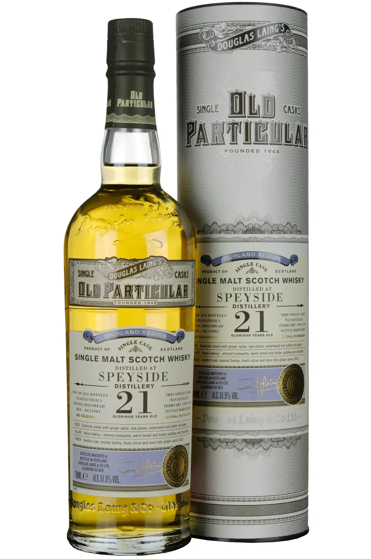 Speyside 1999-2020 | 21 Year Old Douglas Laing Old Particular Single Cask Dl13901 1