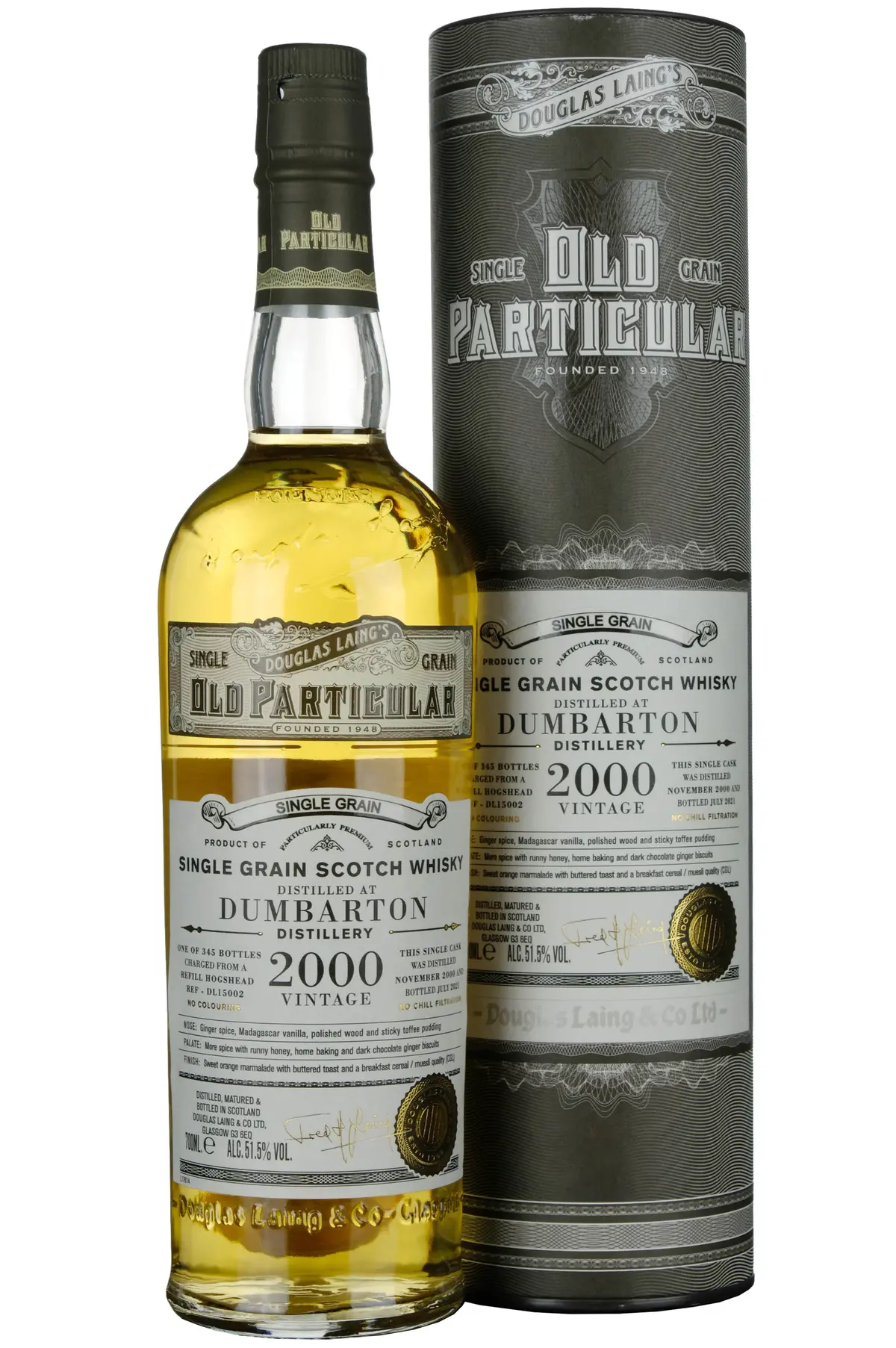 Dumbarton 2000-2021 | 20 Year Old Douglas Laing Old Particular Single Cask Dl15002 1