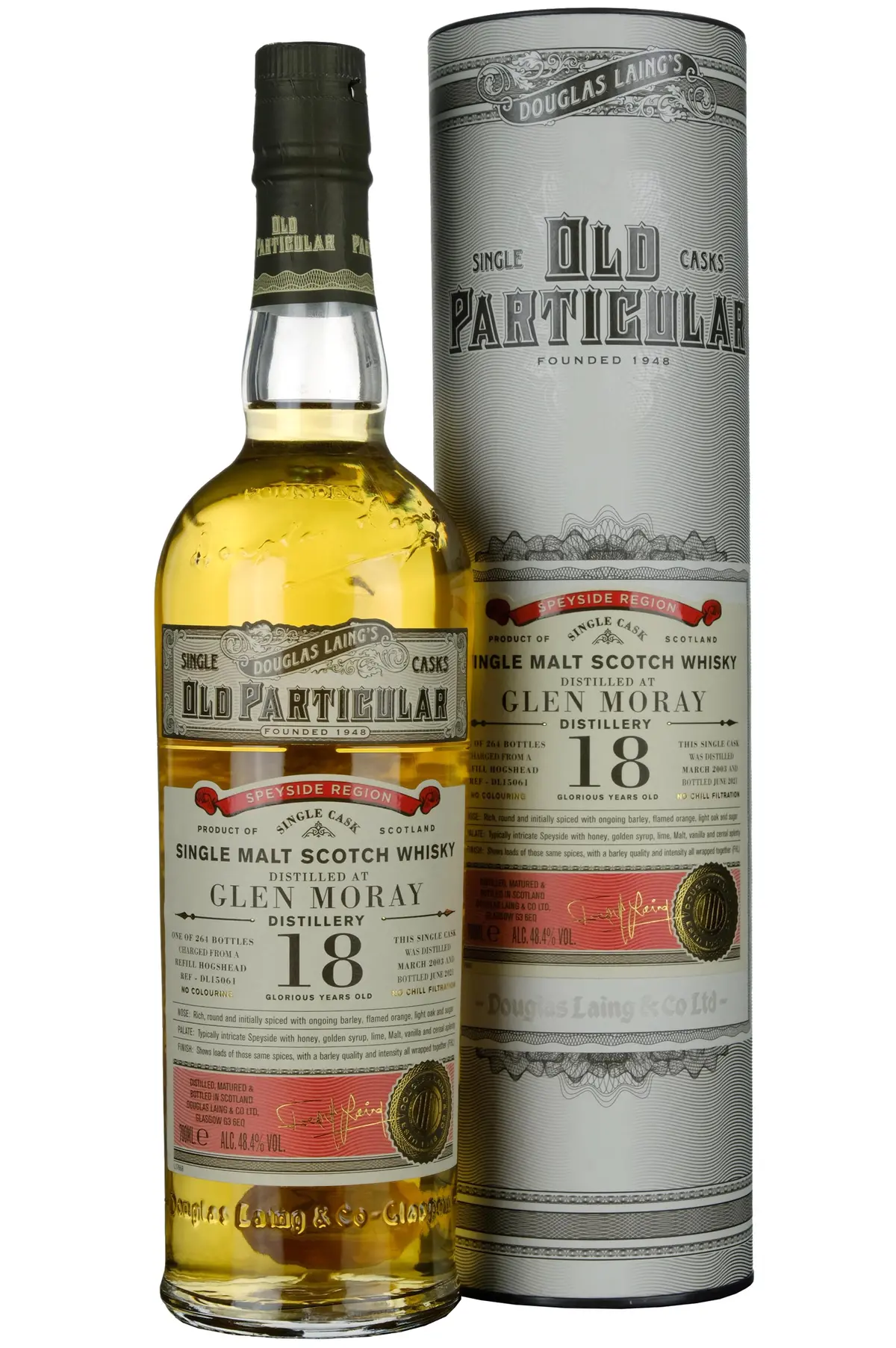 Glen Moray 2003-2021 | 18 Year Old Douglas Laing Old Particular Single Cask Dl15061 1