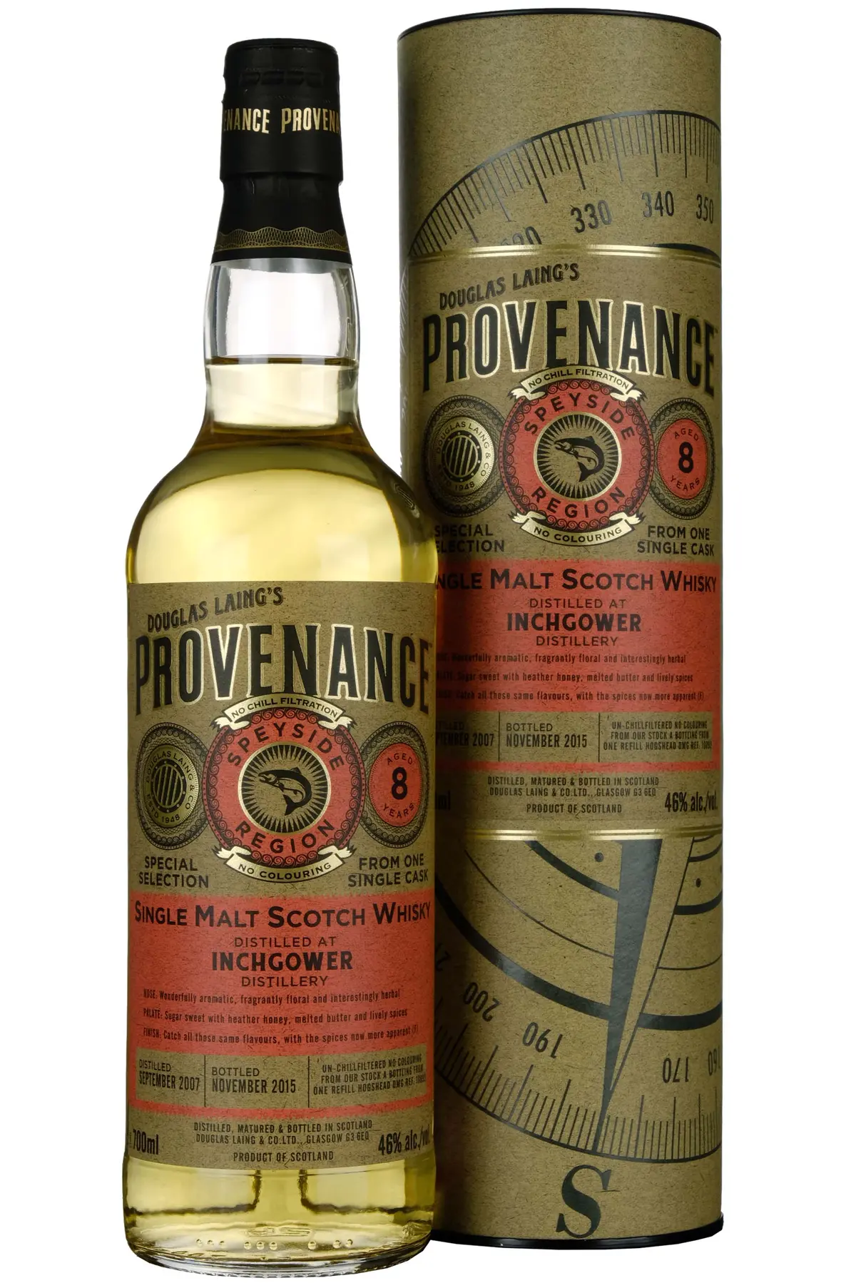 Inchgower 2007-2015 | 8 Year Old Douglas Laing Provenance Single Cask 10992 1