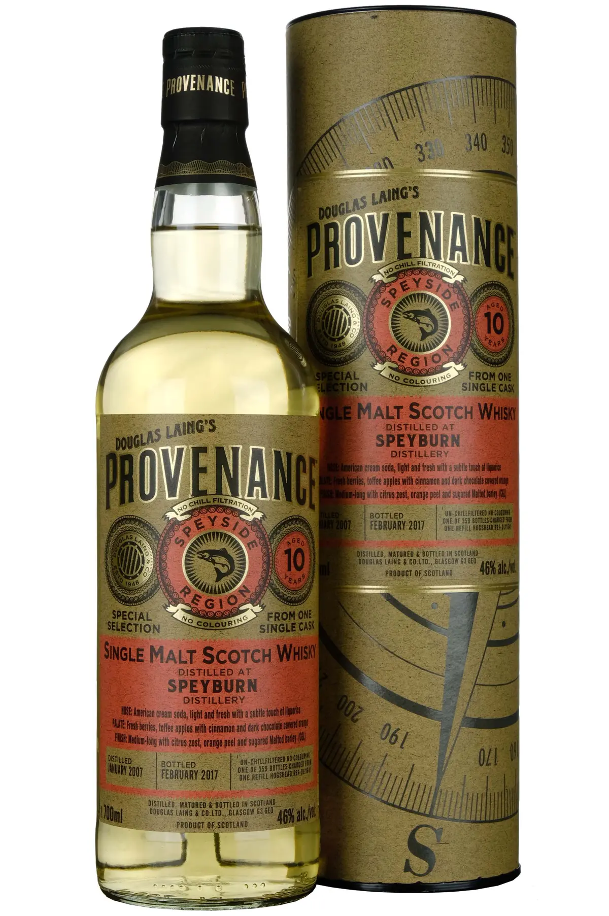 Speyburn 2007-2017 | 10 Year Old Douglas Laing Provenance Single Cask Dl11641 1