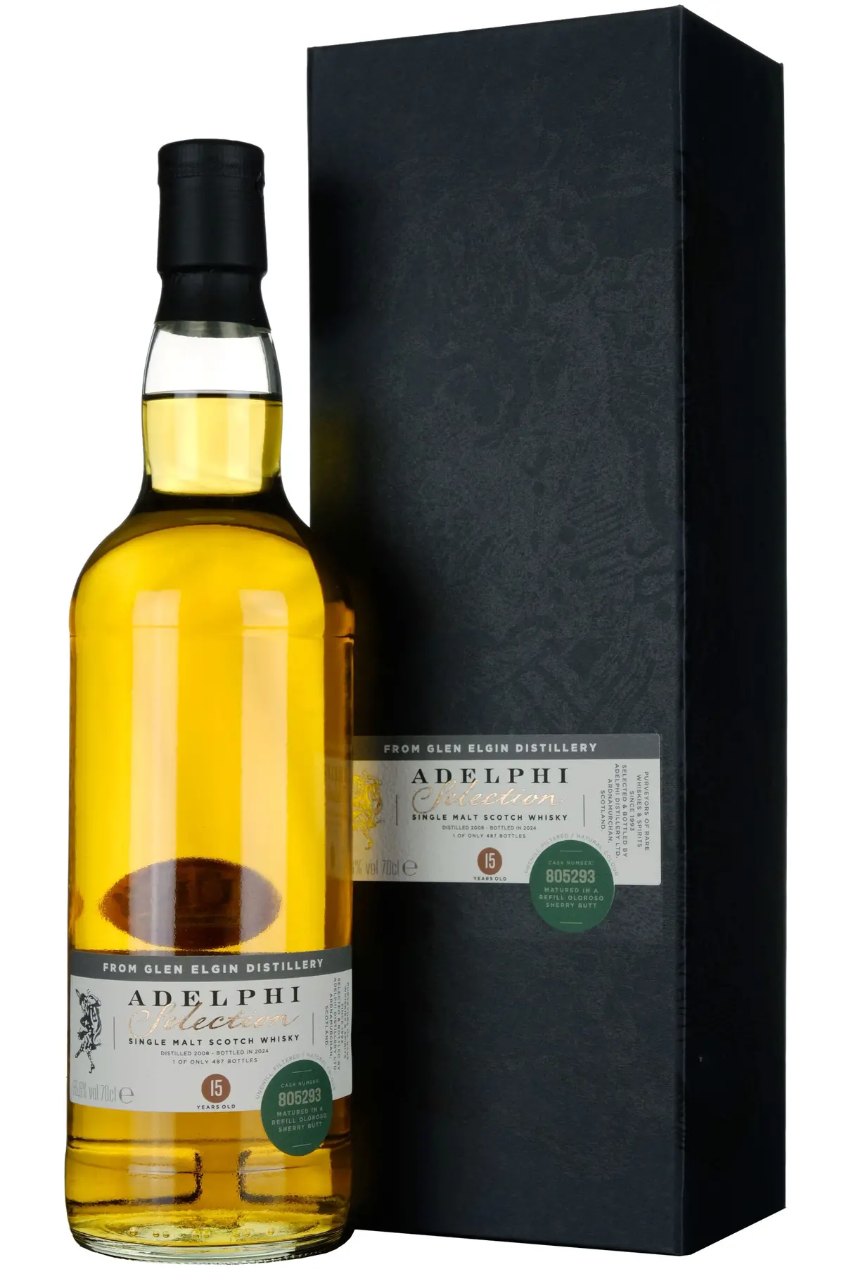 Glen Elgin 2008-2024 | 15 Year Old Adelphi Selection Single Cask 805293 1