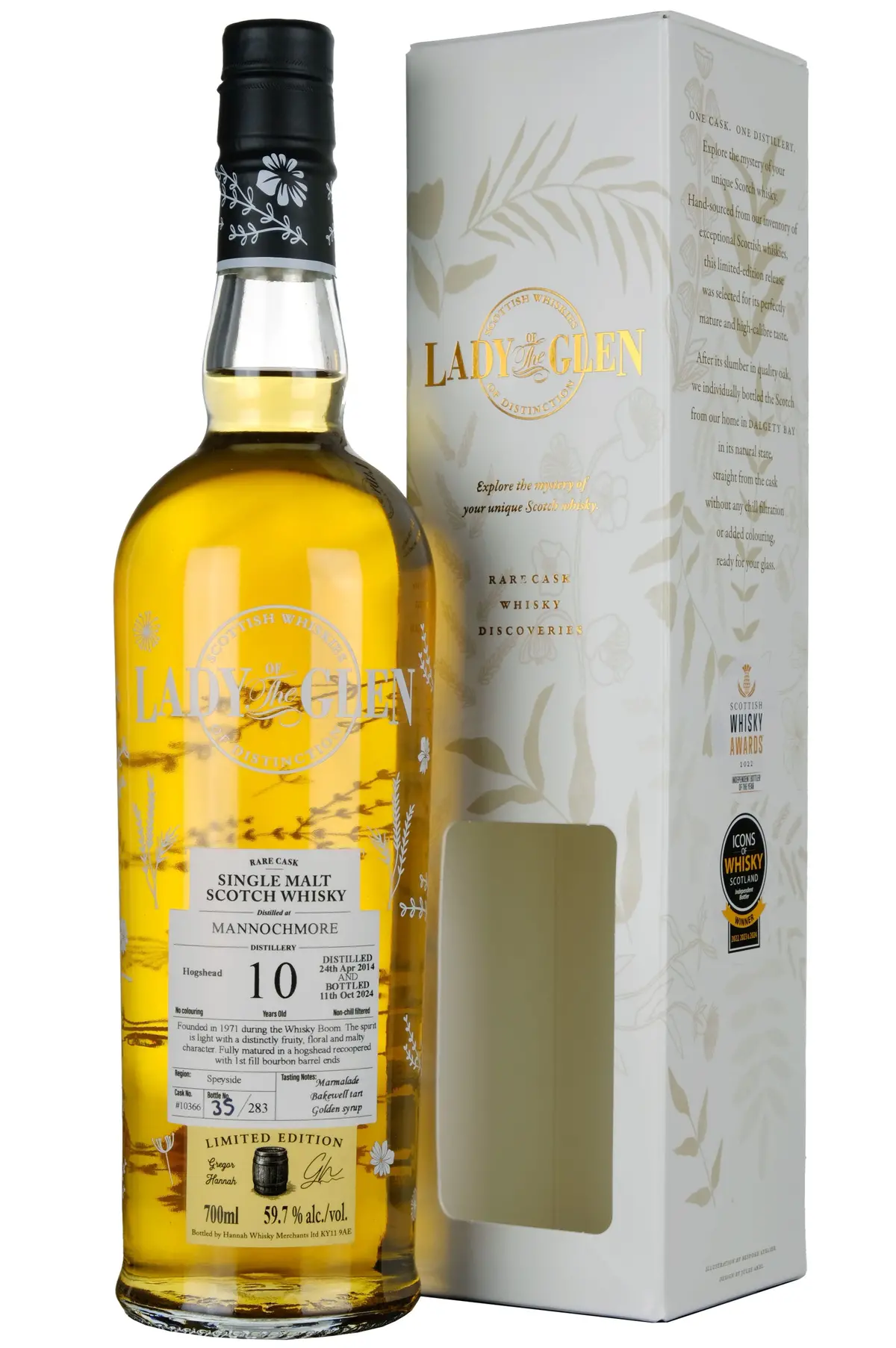 Mannochmore 2014-2024 | 10 Year Old Lady Of The Glen Cask 10366 1