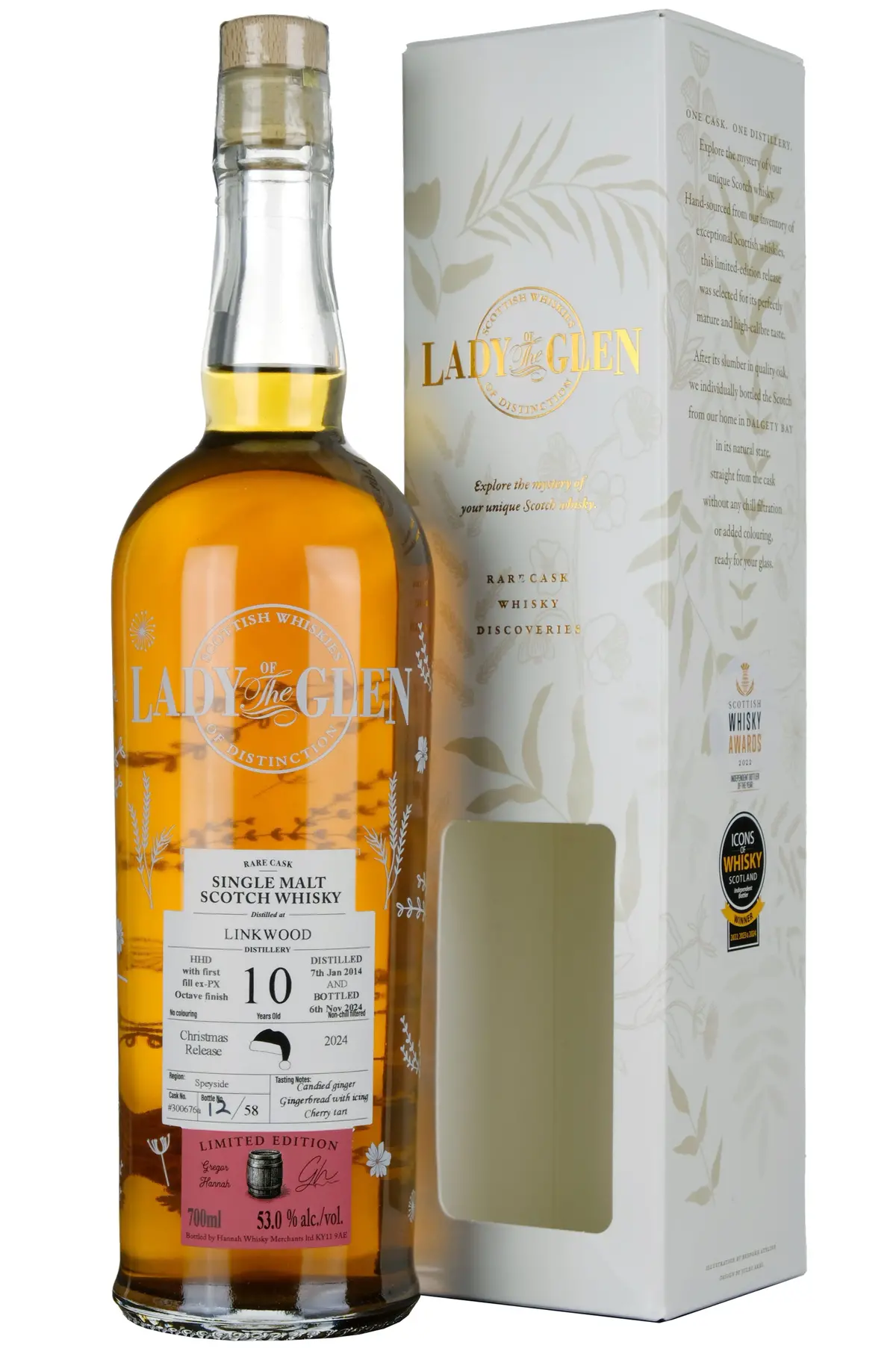 Linkwood 2014-2024 | 10 Year Old Lady Of The Glen Cask 30067A Christmas Release 1