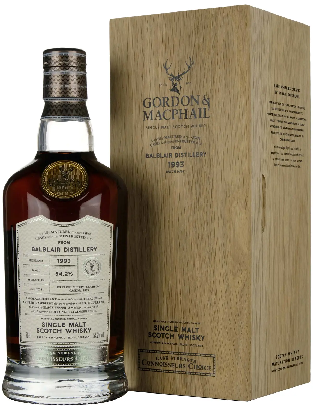 Balblair 1993-2024 | 30 Year Old Gordon & Macphail Connoisseurs Choice Single Cask 1963 1
