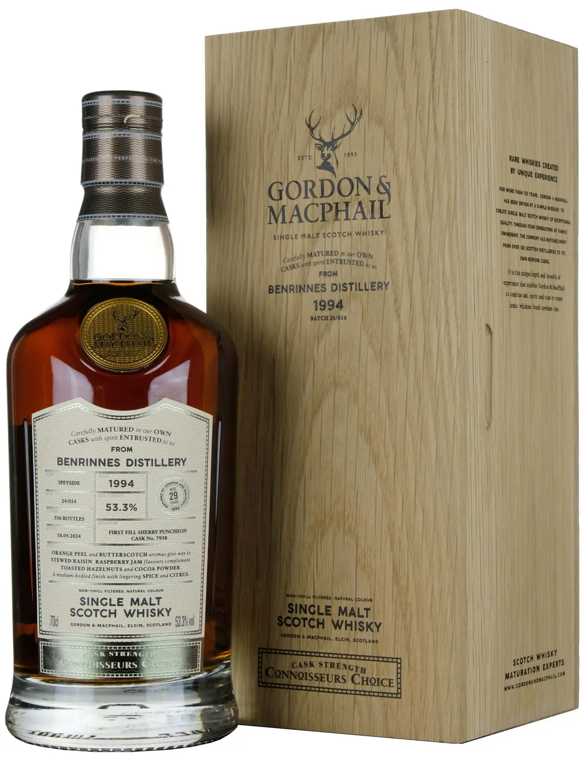 Benrinnes 1994-2024 | 29 Year Old Gordon & Macphail Connoisseurs Choice Single Cask 7938 1
