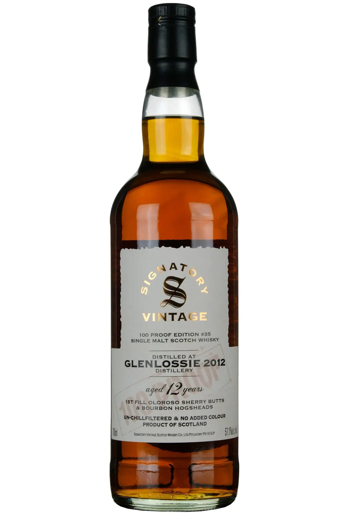 Glenlossie 2012-2025 | 12 Year Old Signatory Vintage 100 Proof Edition 35 1