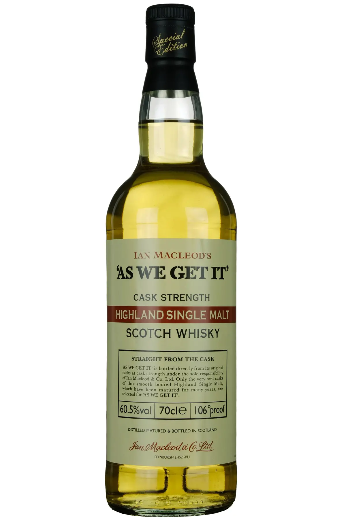 Ian Macleod's As We Get It Cask Strength 60.5% Highland Single Malt 1