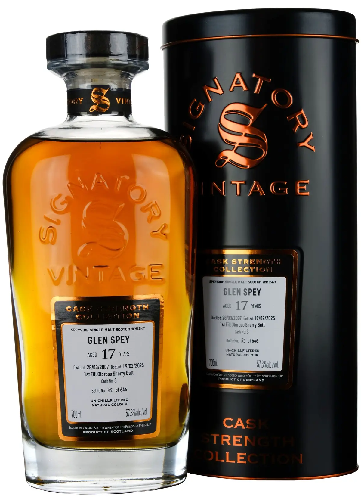 Glen Spey 2007-2025 | 17 Year Old Signatory Vintage Cask Strength Collection Single Cask 3 1