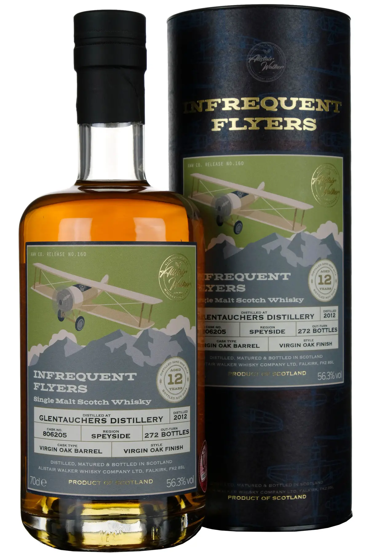 Glentauchers 2012-2024 | 12 Year Old Infrequent Flyers Single Cask 806205 1