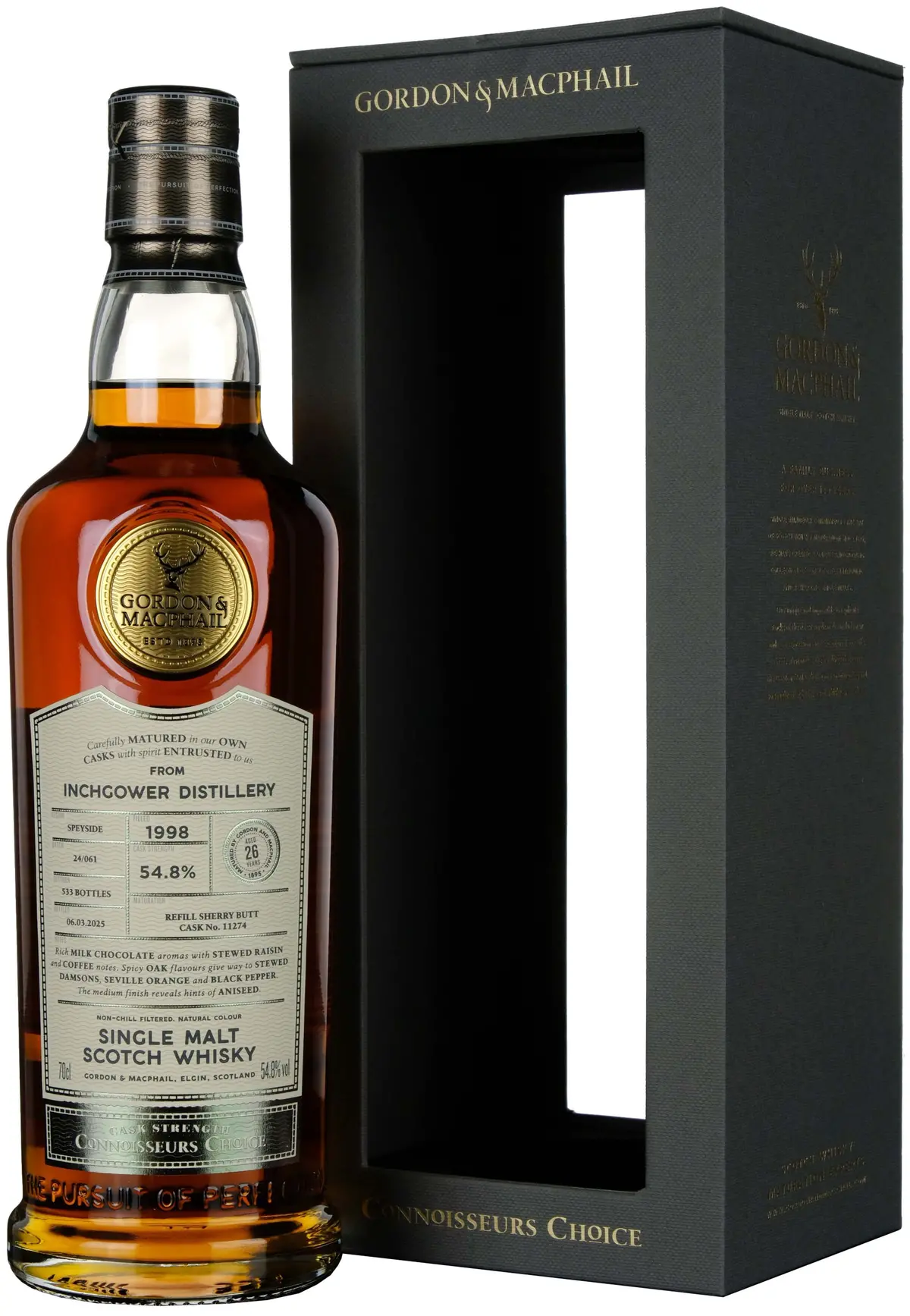 Inchgower 1998-2025 | 26 Year Old Gordon & Macphail Connoisseurs Choice Single Cask 11274 1