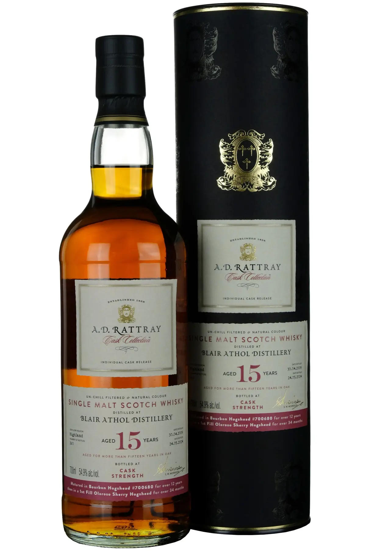 Blair Athol 2009-2024 | 15 Year Old A. D. Rattray Cask Collection Single Cask 700680 1
