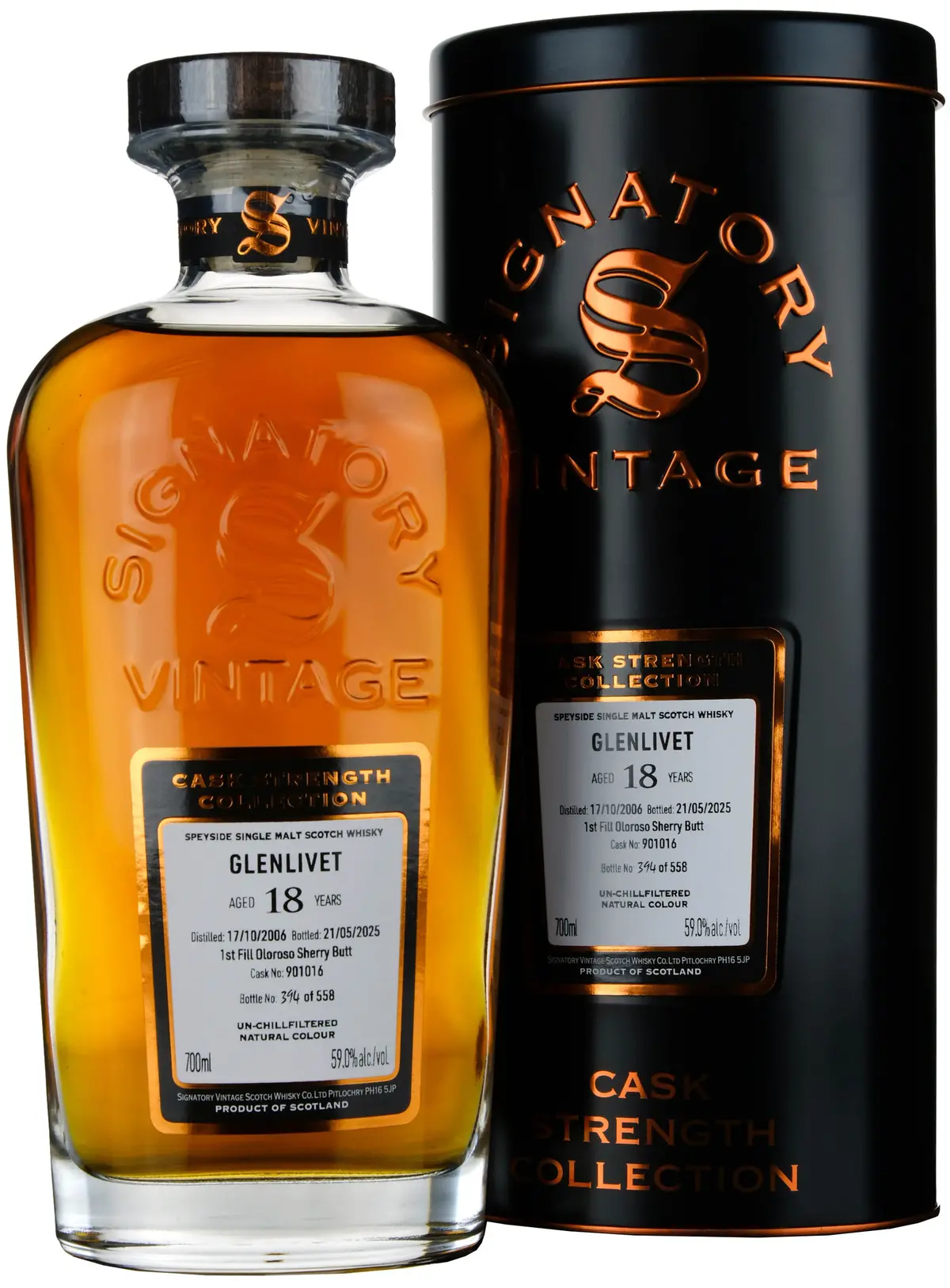 Glenlivet 2006-2025 | 18 Year Old Signatory Vintage Cask Strength Collection Single Cask 901016 1
