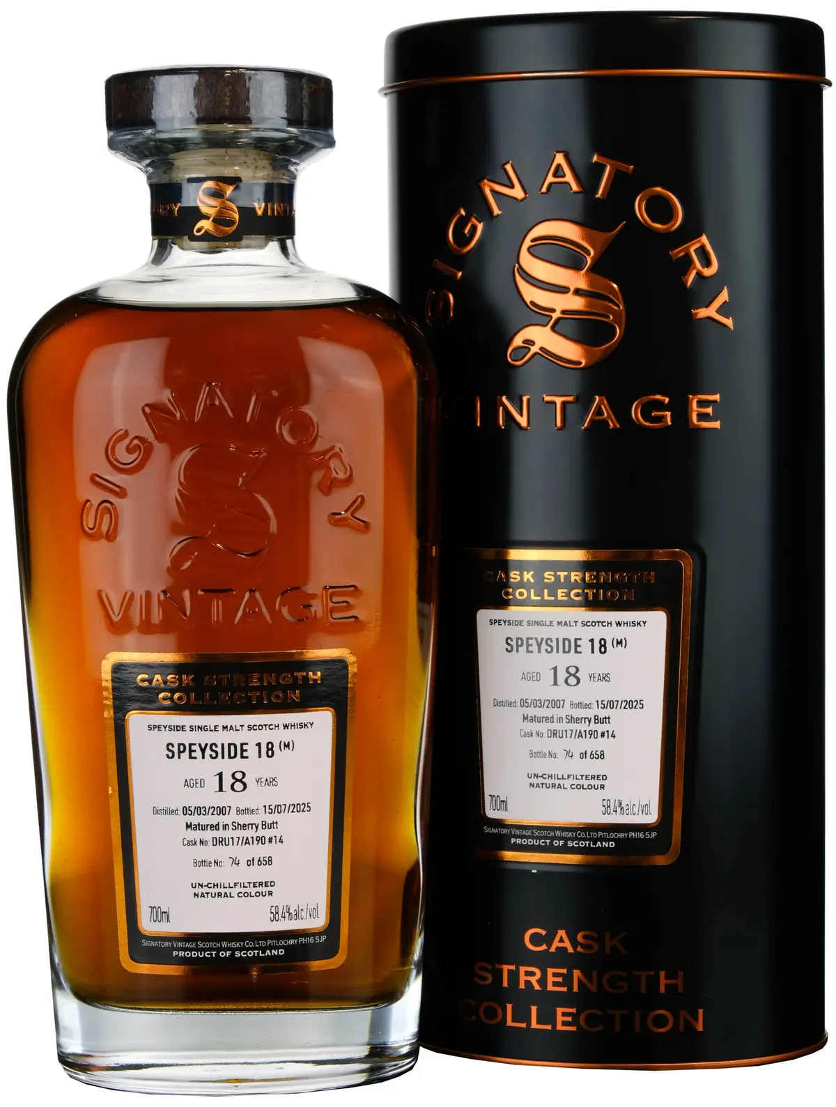 Speyside (M) 2007-2025 | 18 Year Old Signatory Vintage Cask Strength Collection Single Cask 14 1