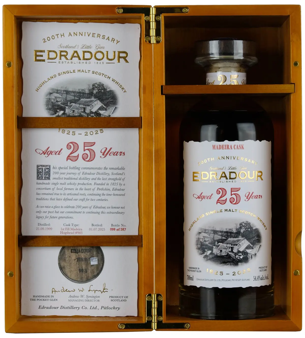 Edradour 1999 | 25 Year Old 200Th Anniversary 1825-2025 Single Cask 903 1